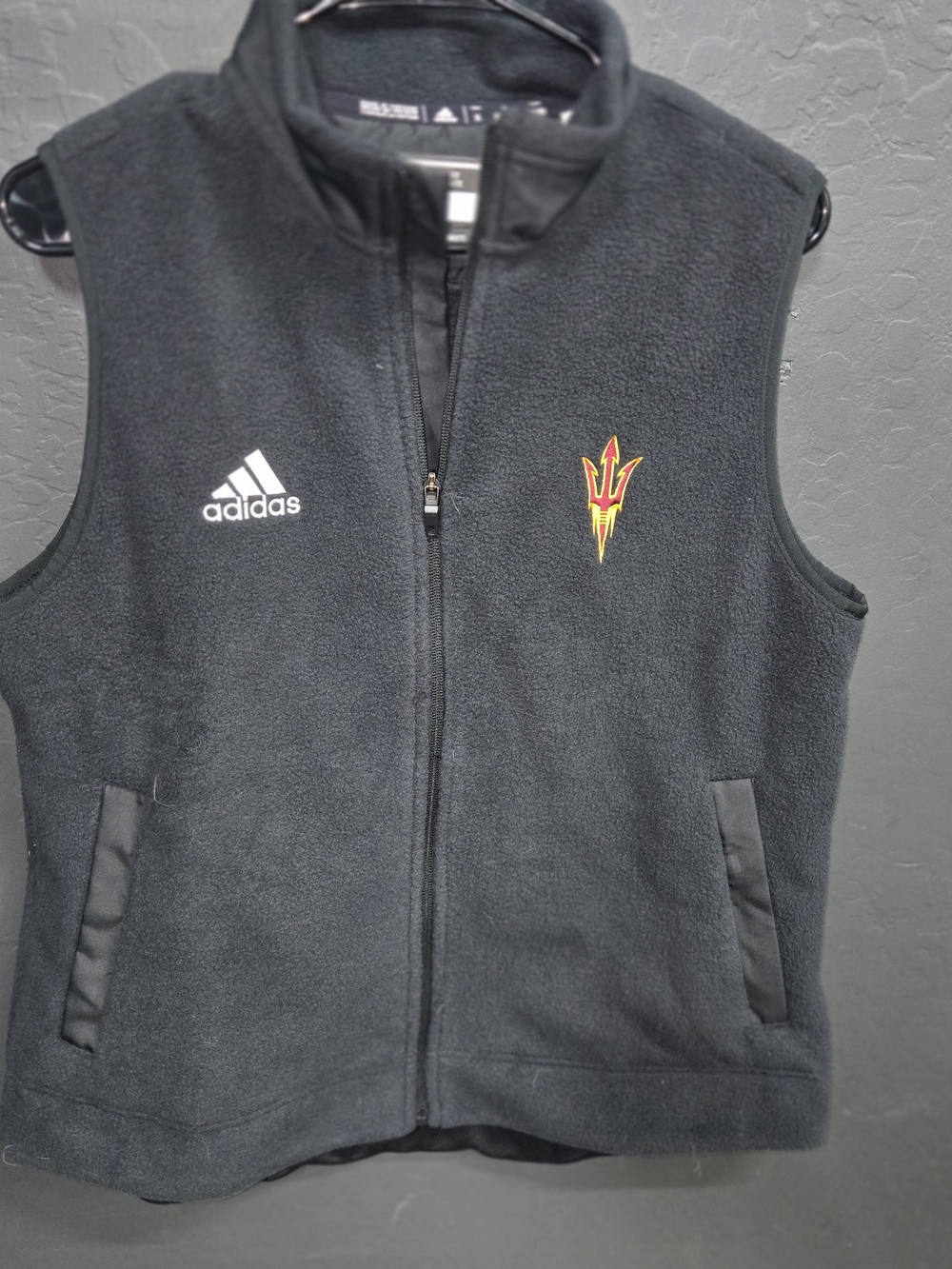Men's Size XL Adidas Black Fleece Vest Arizone State University
